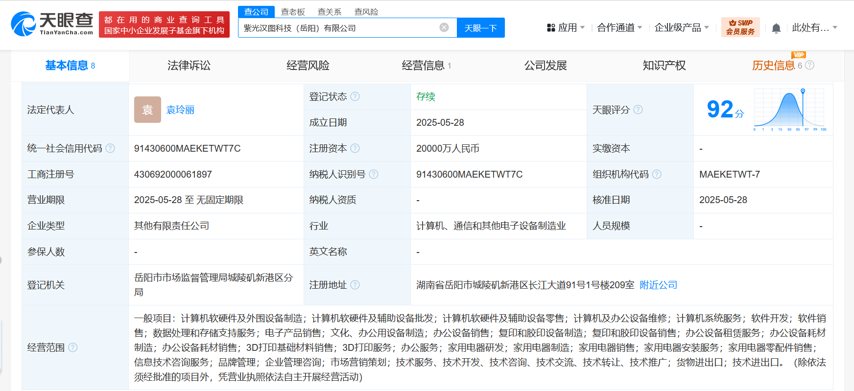 新紫光集團布局岳陽 2億注冊資本科技公司啟航，聚焦計算機軟件技術開發